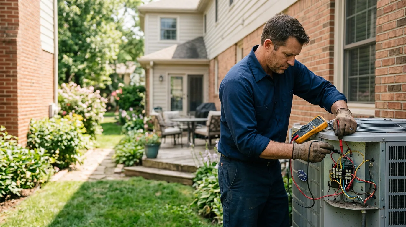 HVAC technician working near Farmington Falls, ME